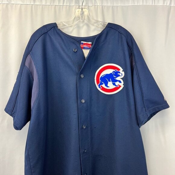 Mark Prior Chicago Cubs Majestic Mens Jersey Multicolor Henley Short Sleeve 2X - Picture 4 of 11
